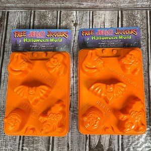 Lot of 2 Vintage JELL-O JELLO 2 Pack Halloween Mold Jigglers Candy Molds NWT NEW